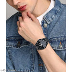 Black Stainless Steel Chain Analog Watch - For Men