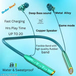 Transparent Bluetooth Neckband | 48Hrs Playtime | 4 Voice Changer Modes | HD Sound | Noise Isolation | High-Quality Mic | Type-C Fast Charging ( Green | Pack Of 1 )