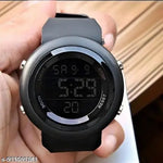 Combo Offer For Mens Digital Dial Black Solid Design Strap Multi Functional with Backlight Sports Watch for Men & Boy- Branded and trandy Black Color Strap Waterproof Digital Sports Watch for Men's Kids Watch for Boys Watch for Men Pack of 1