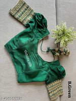 Vichitra Silk Traditional Embroidery Bollywood Stitched Blouse