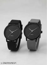 New Stylish LR 05 Black Dial Black PU Strap Watch For Boys And men