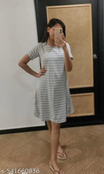 Striped Mini Dress with Flared Sleeves Casual Summer Vibes